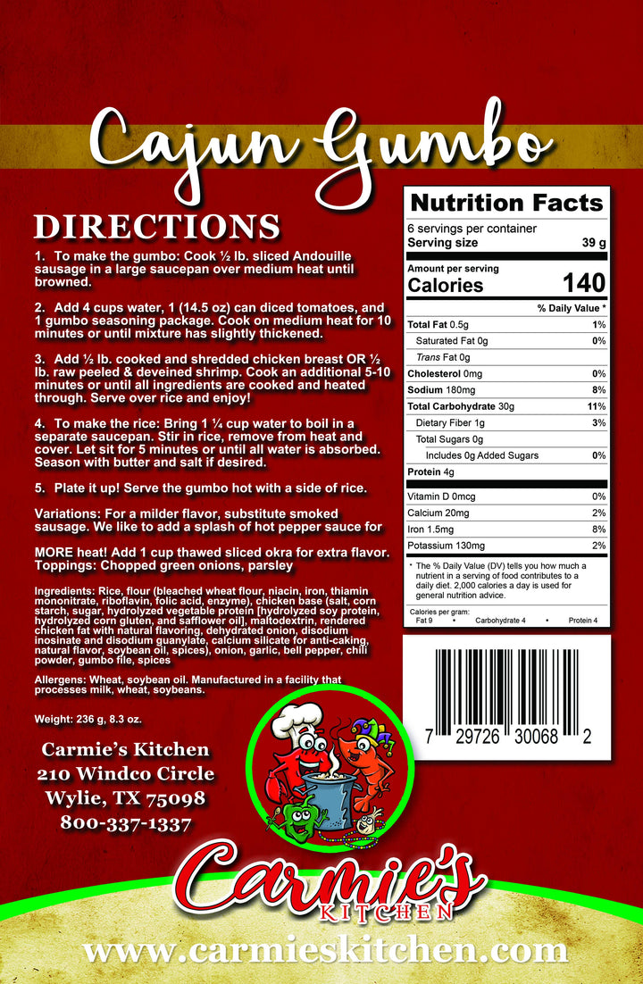 Cajun Gumbo Soup Mix