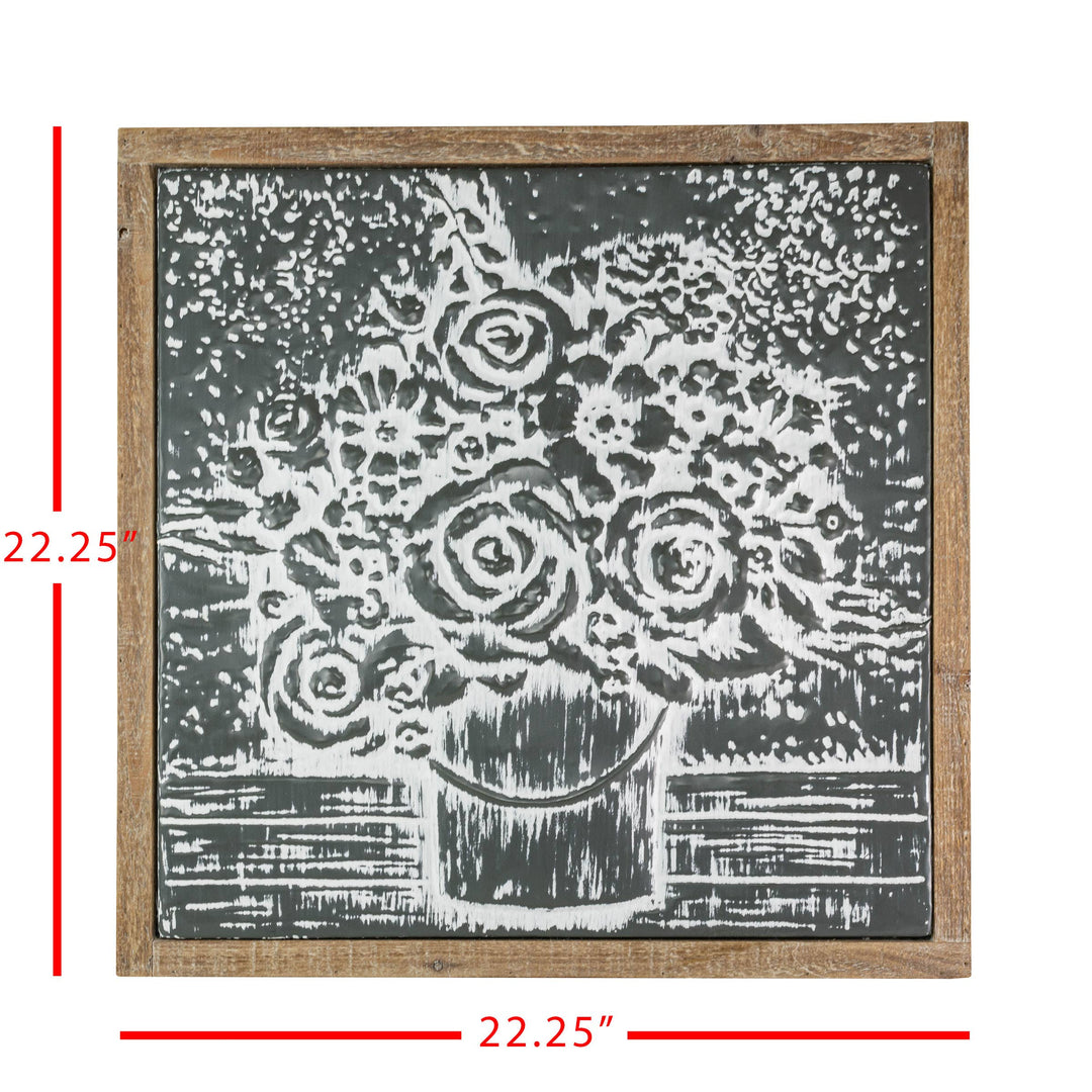 Adabelle Floral Bouquet Wall Decor Metal & Wood