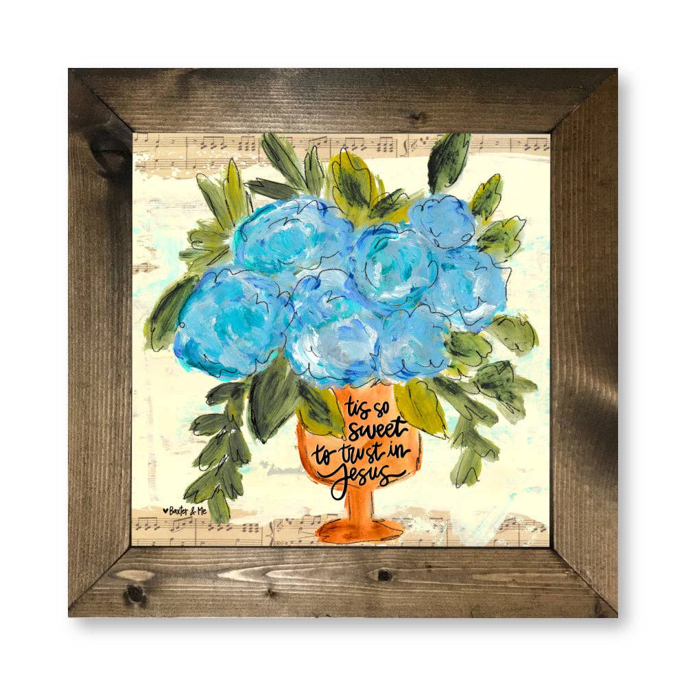Trust in Jesus Vase Framed Art
