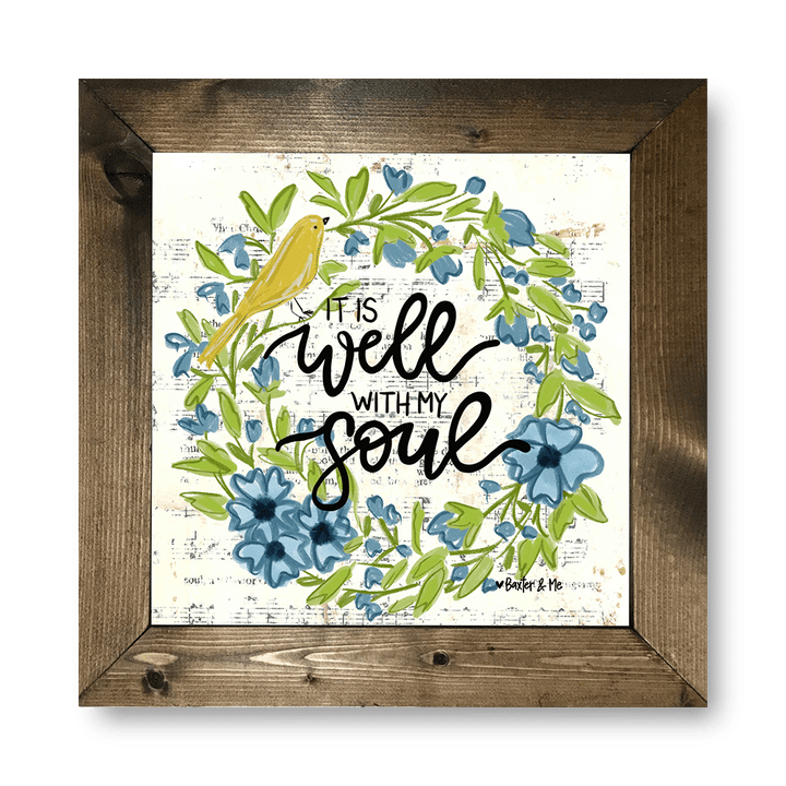 It Is Well Yellowbird - Framed Art