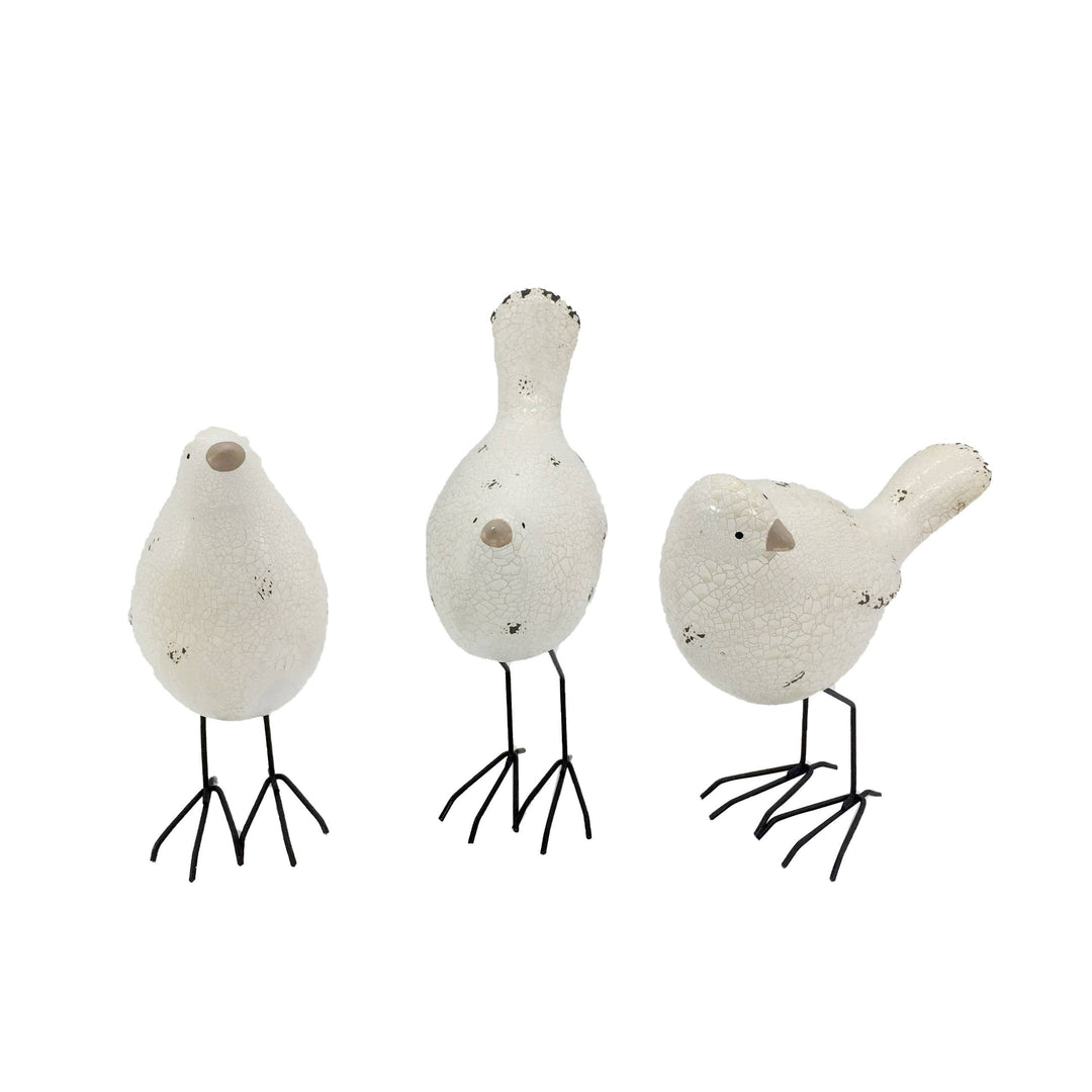 Spring & Easter Little Bird Outdoor Statue  9.5" Tall (S/3)