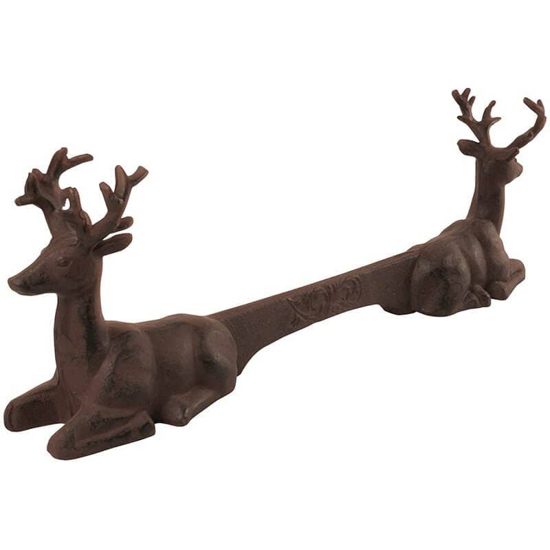 Deer Boot Scraper, Cast Iron, Antique Brown