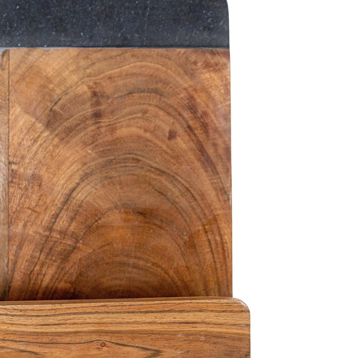 Louisa Cookbook Holder Acacia Wood, Marble & Metal