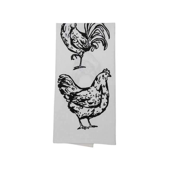 Logan Set of 3 Farm Design Kitchen Tea Towel with Tassels
