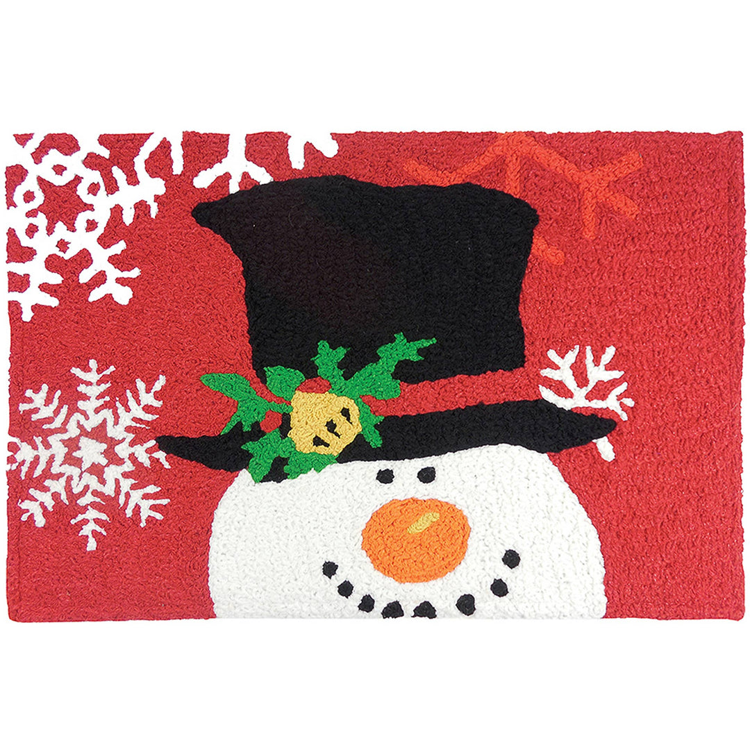 Snowman with Magic Hat Jellybean Rug 20" x 30"