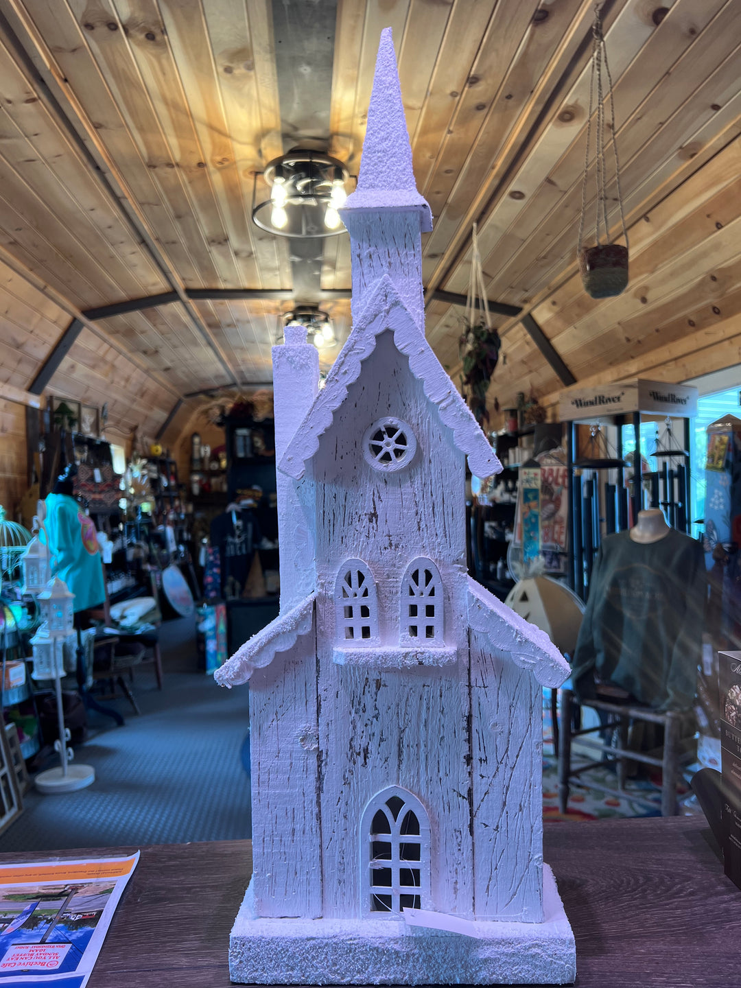 28” LED Snowy House