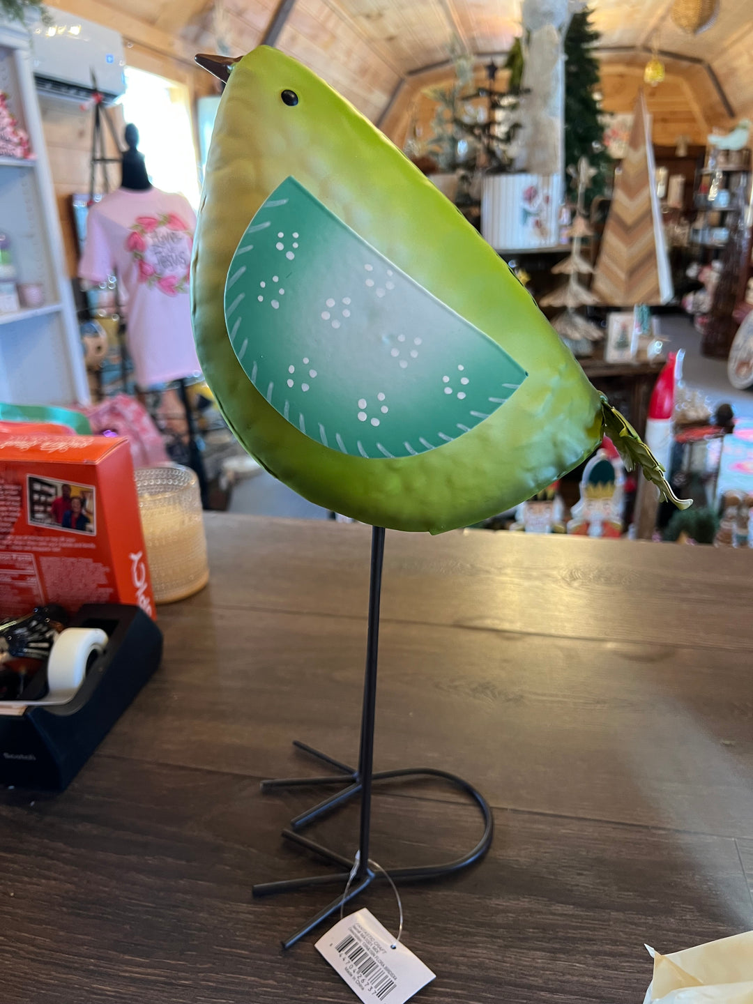Metal Flora Bird 14”