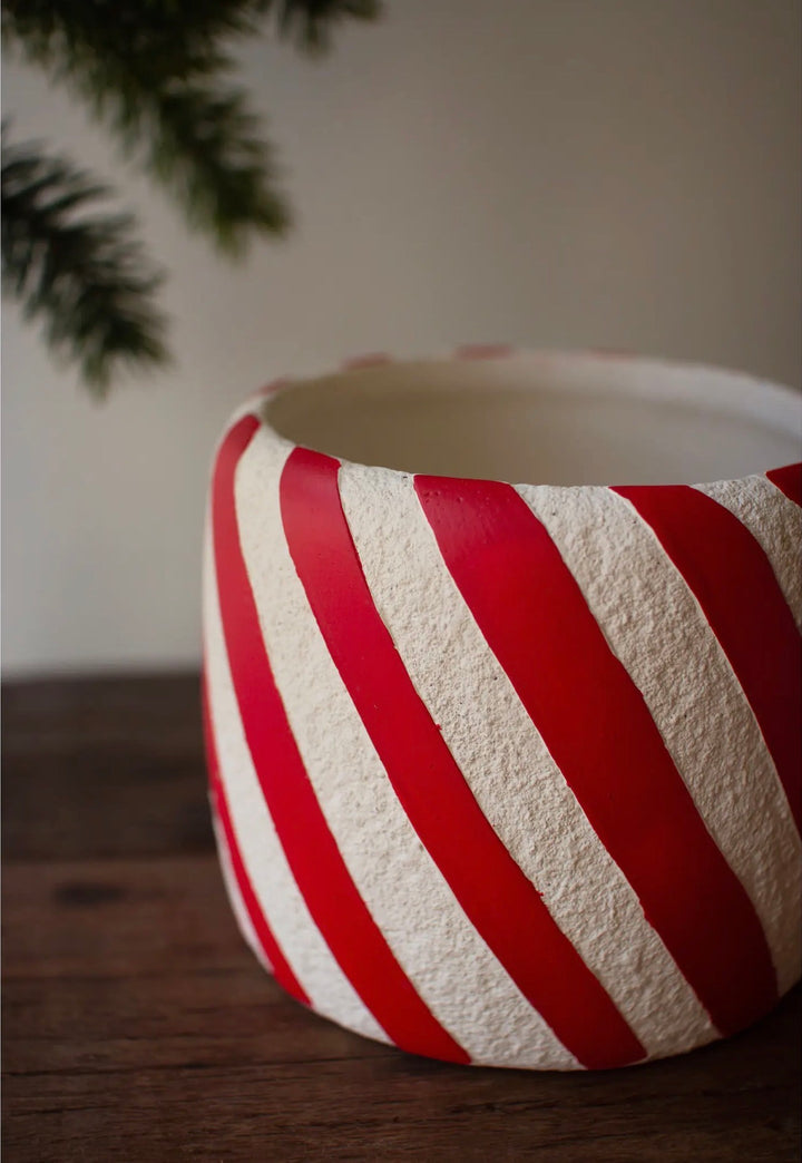Concrete Candy Cane Planters