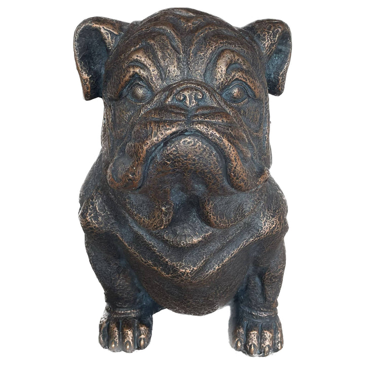 Sitting Bulldog Garden
 Resin Statue 16"