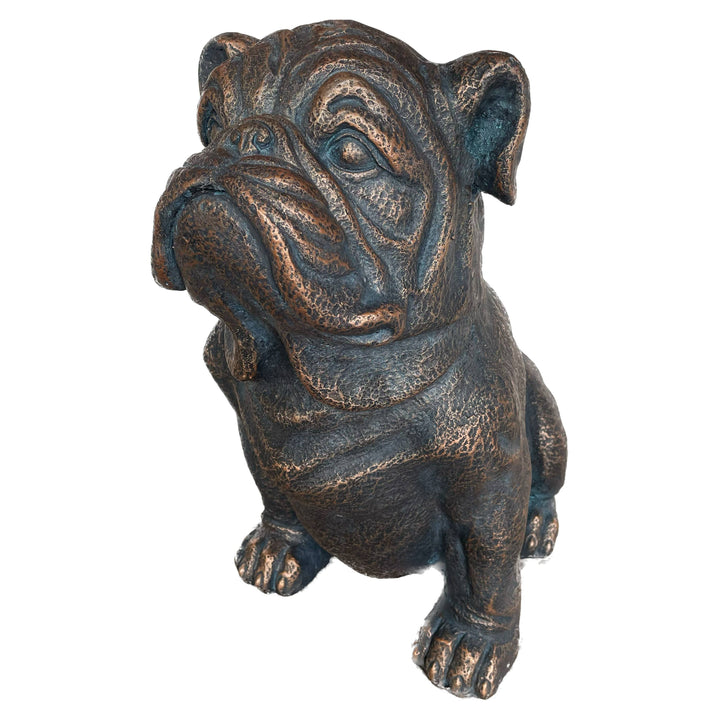 Sitting Bulldog Garden
 Resin Statue 16"