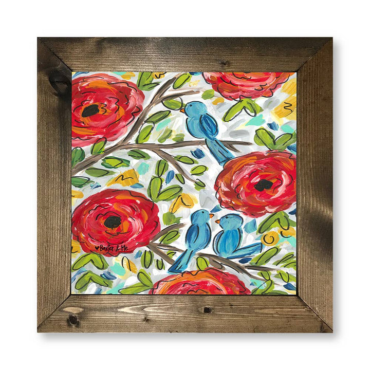 Bird Floral - Framed Art