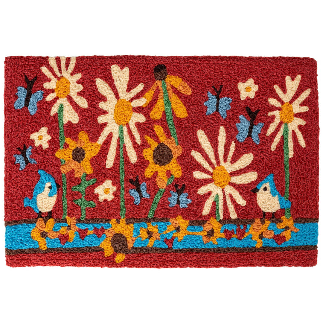 Woodland Flowers Jellybean Rug 20" x 30"- Garden