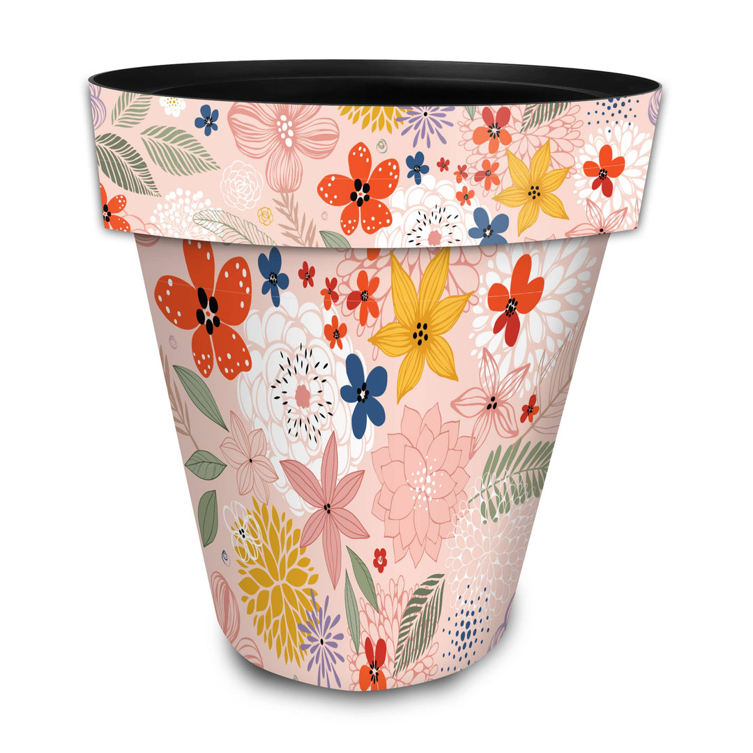 Colorful Flowers Large Planter