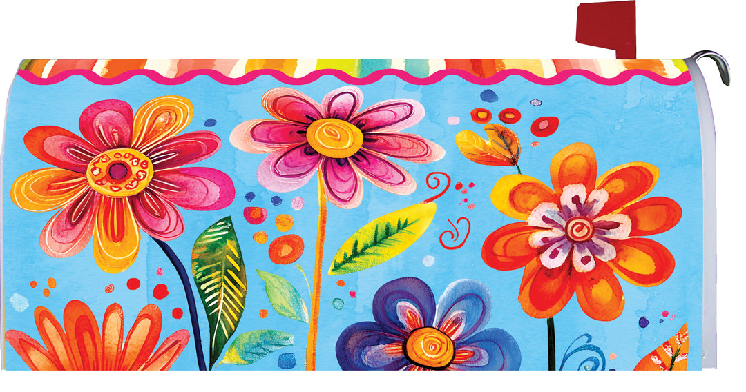 Mailbox Makeover-Funky Flowers