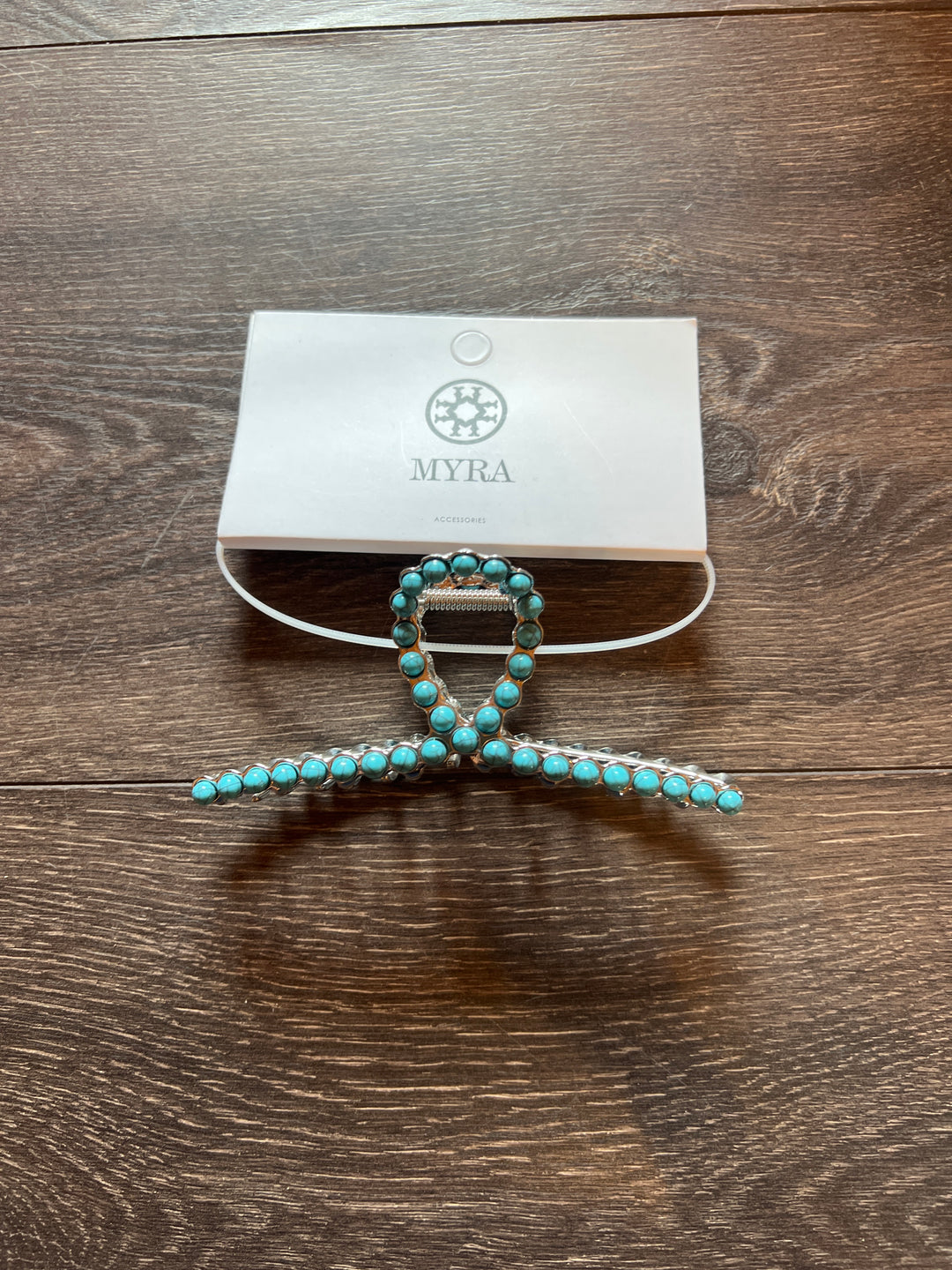 Myra Azure Arc Hair Clip in Cerulean Blue