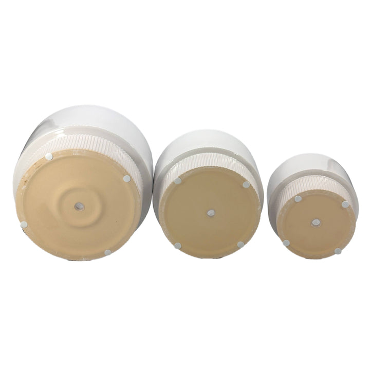 Set of 3 Modern Off White Ceramic Planter Pots