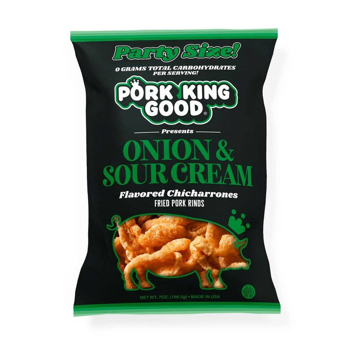 Pork King Good Onion & Sour Cream Pork Rinds 7oz Bag