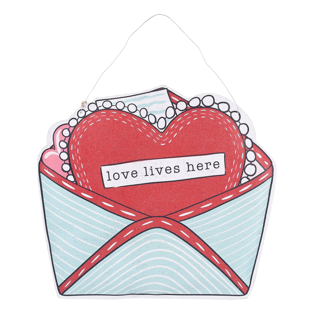Love Lives Here /Santa Stop Here Burlee - Valentine's Décor