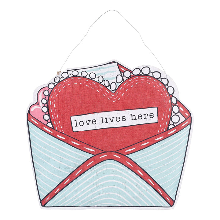 Love Lives Here /Santa Stop Here Burlee - Valentine's Décor