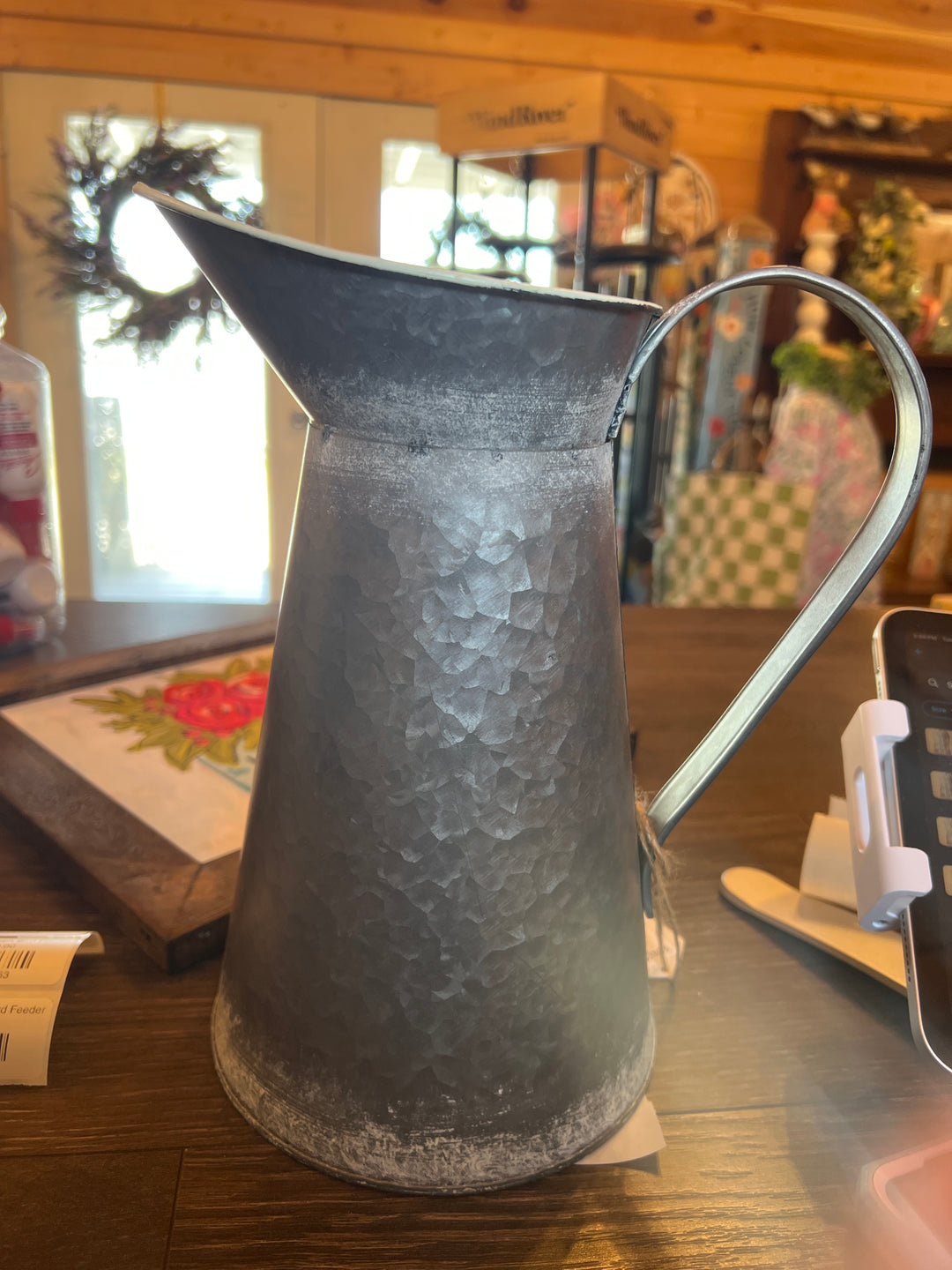 Galvanized Water Pitcher