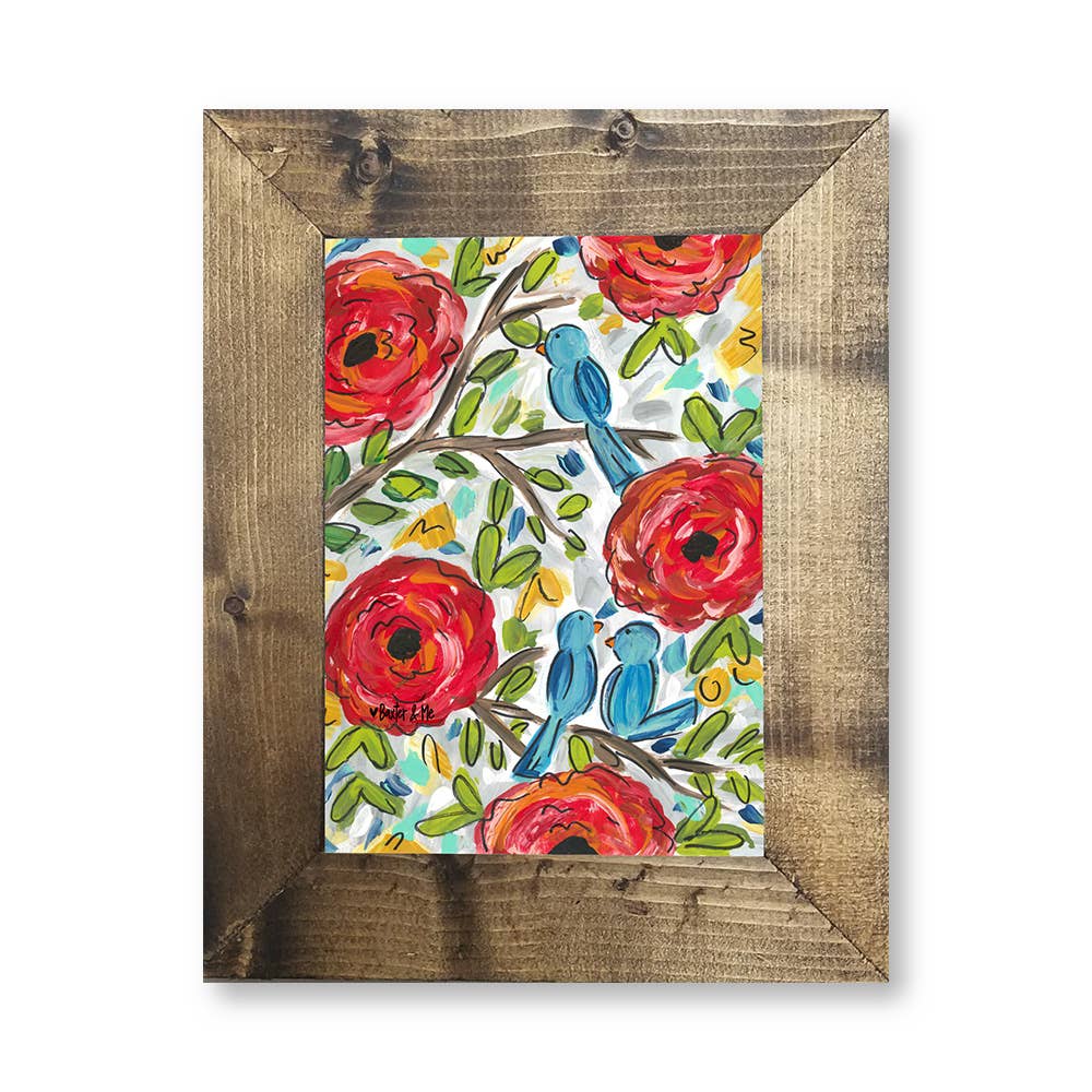 Bird Floral - Framed Art