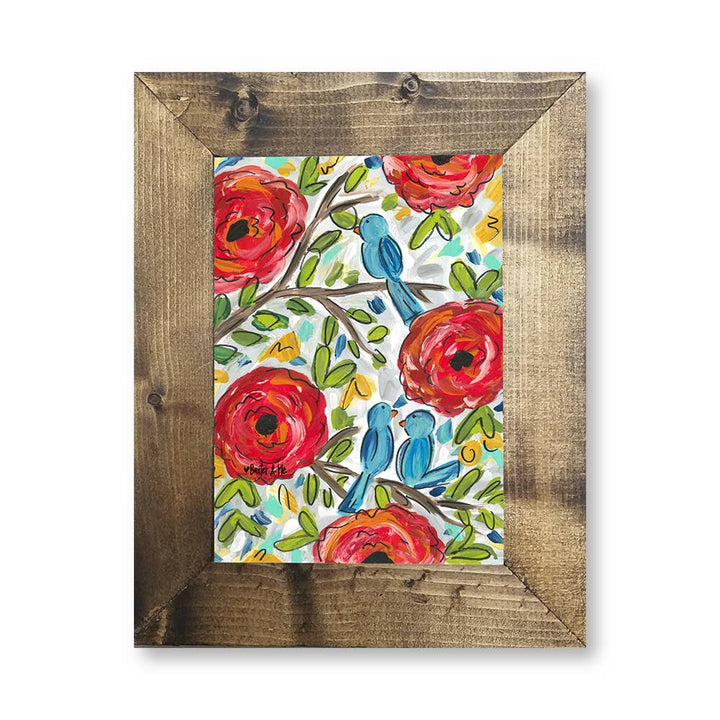 Bird Floral - Framed Art
