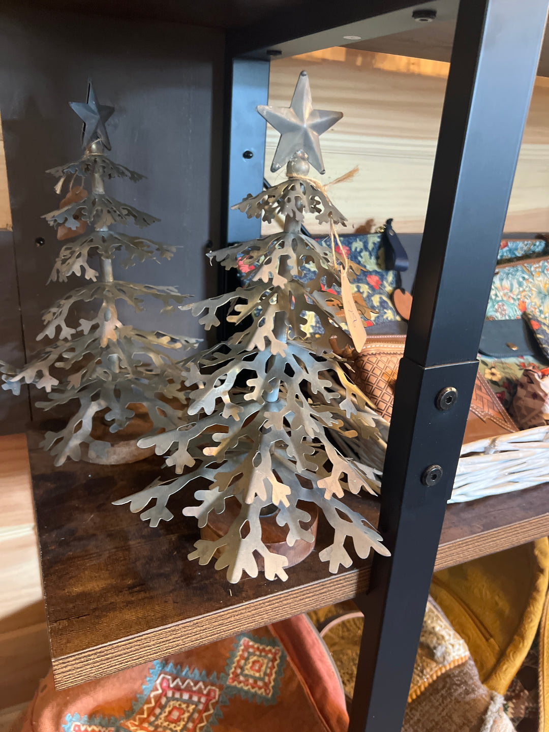 Metal snowflake tree