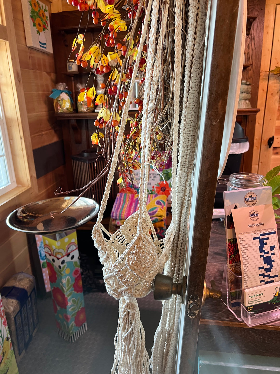Handmade Macrame Laced Hanging Basket