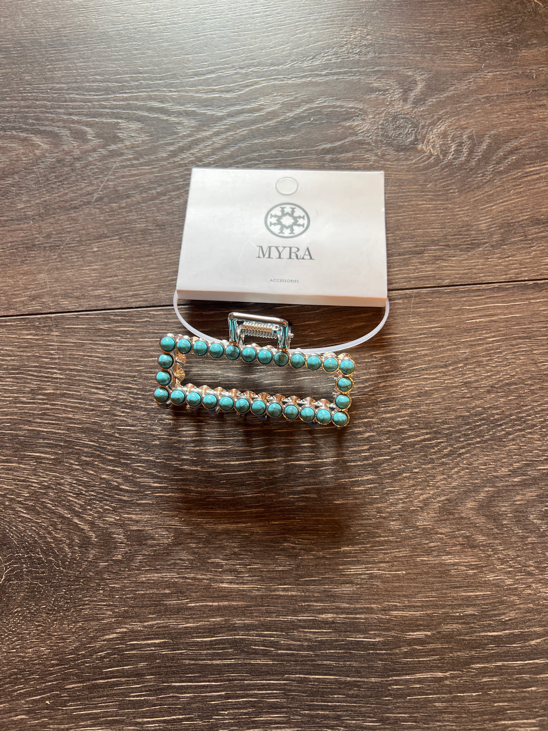 Myra Riverstone Hairclip in Sage Blue