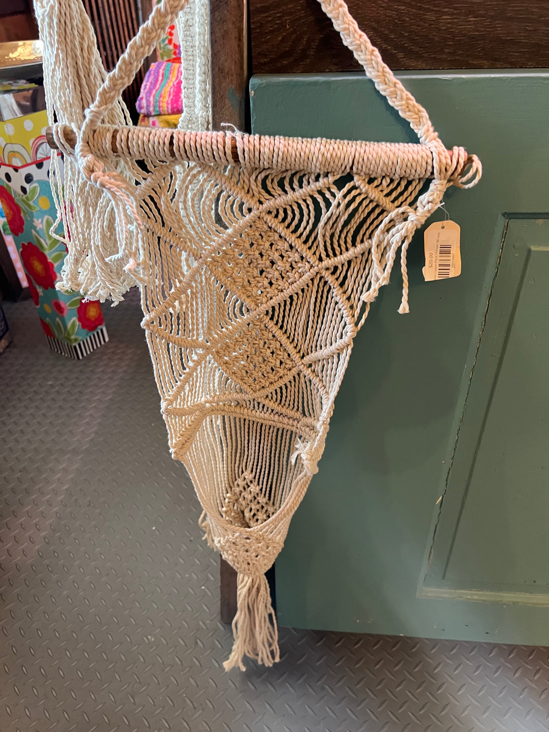 Macrame Cotton Plant Hanger 36 inch