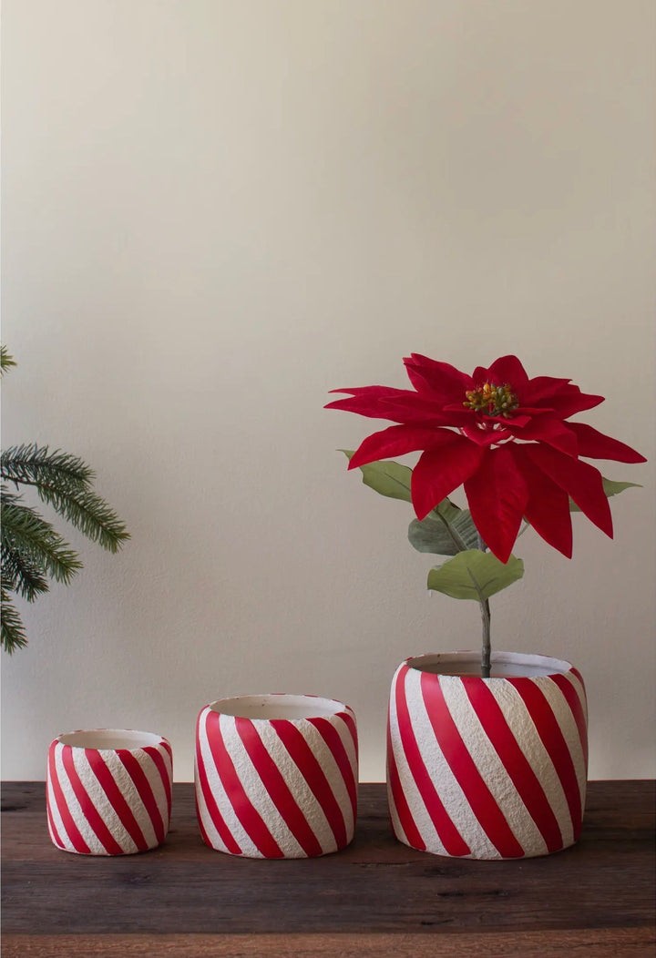 Concrete Candy Cane Planters