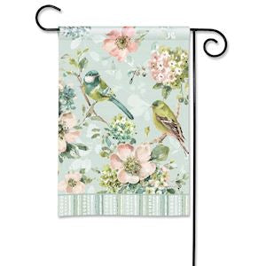 Birds Mint Crush Garden Flag