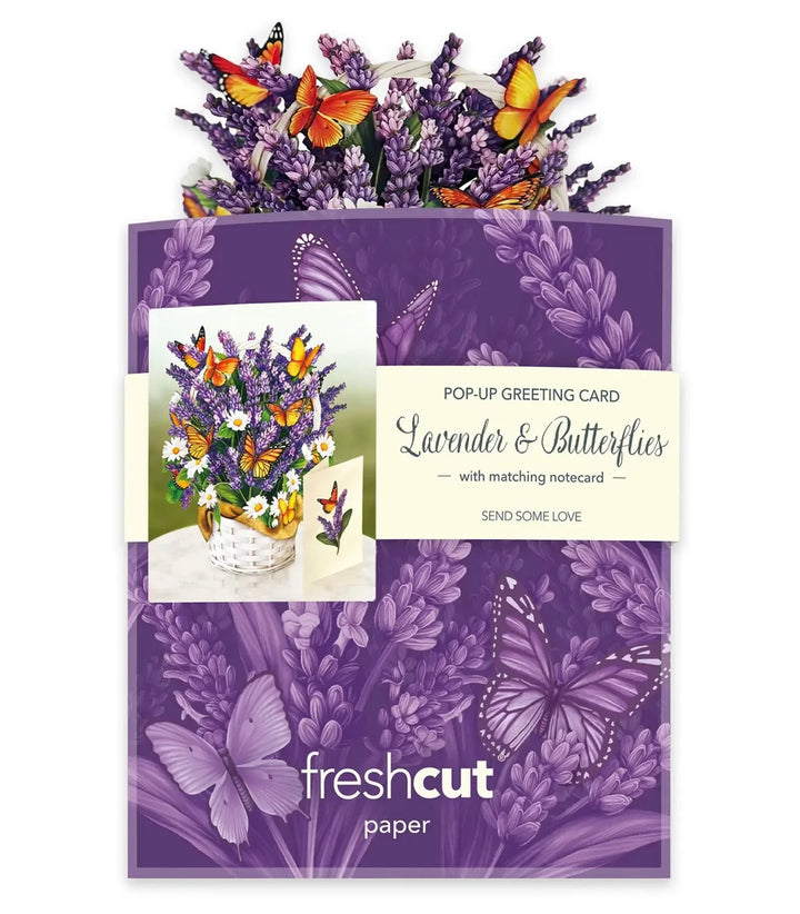Mini Lavender & Butterflies Pop-Up Card