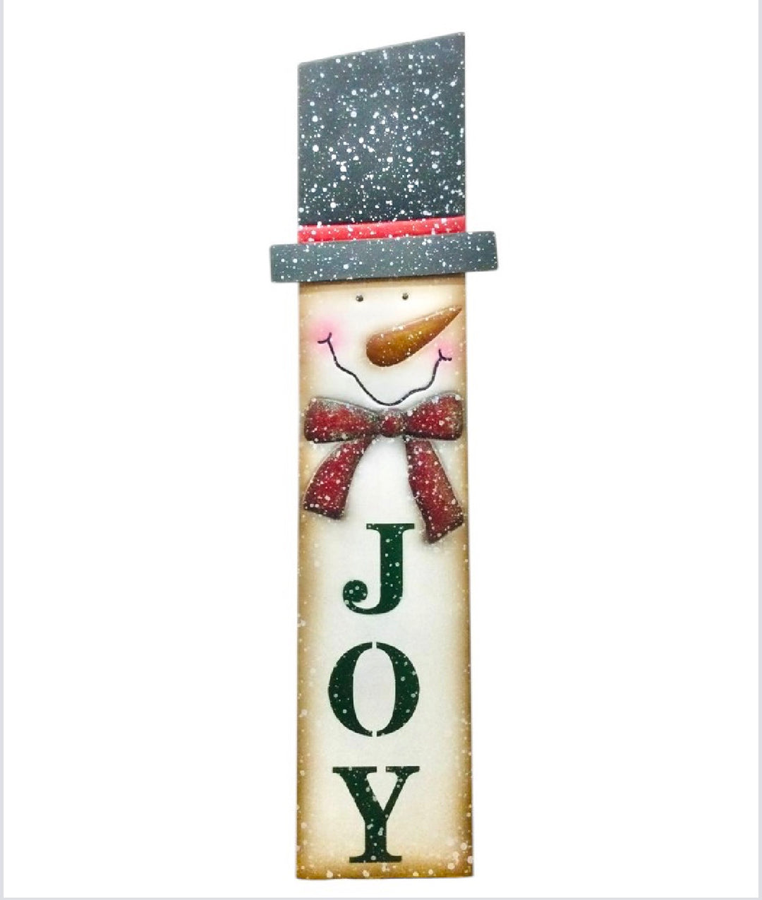 Joy snowman on easel 28”x8”