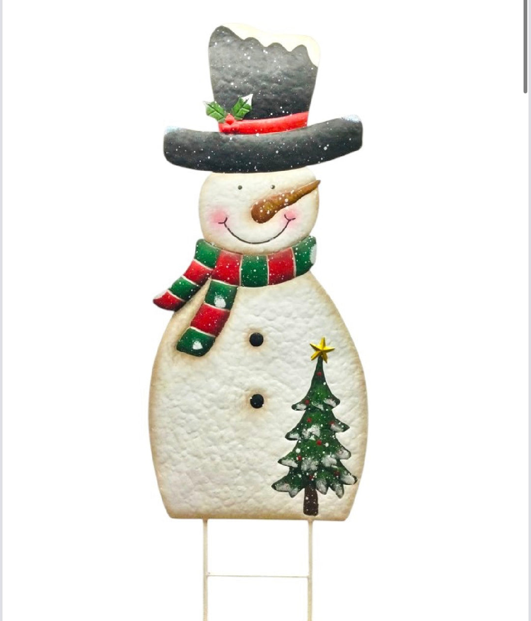 Snowman on two poles 40”x13”