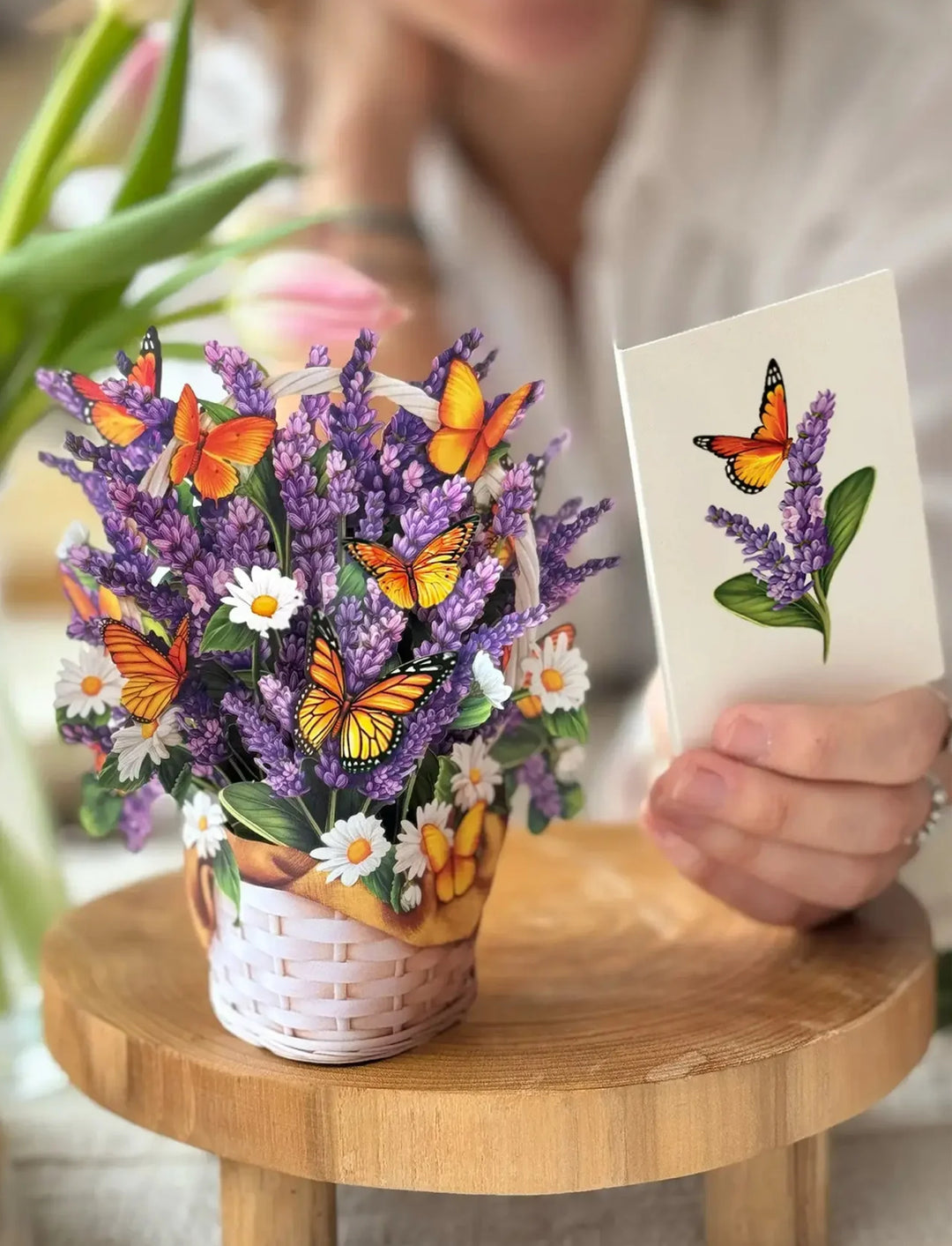 Mini Lavender & Butterflies Pop-Up Card