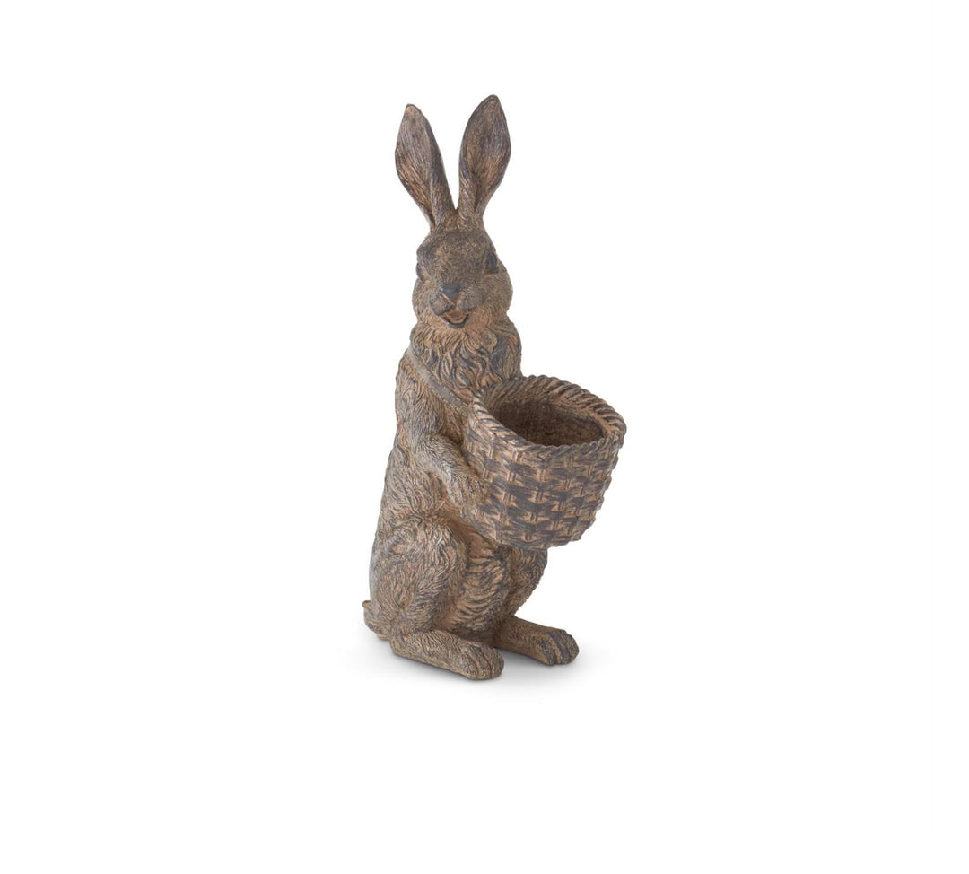 Resin Bunny Holding Basket