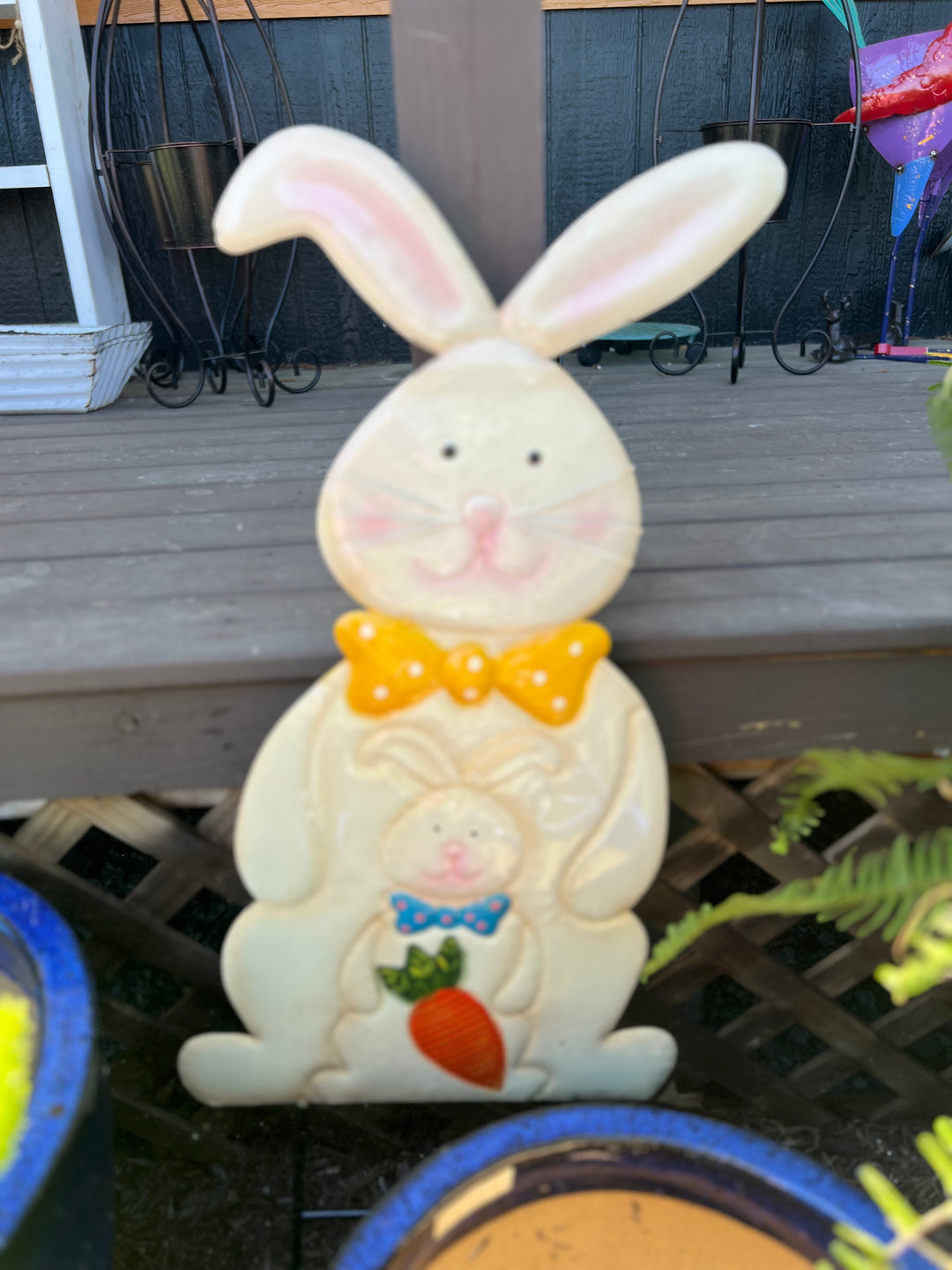 Bunny yard art