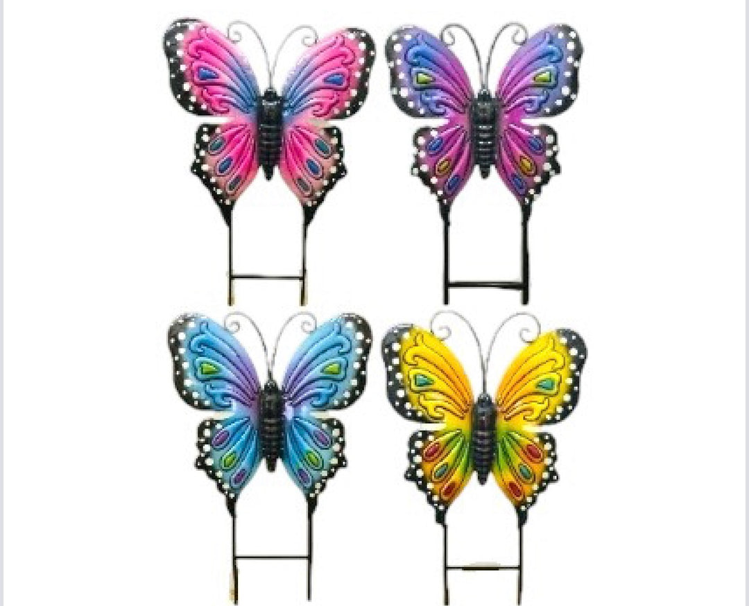 Purple/Blue/Pink/Yellow 4 asst butterfly’s 22”x 13”