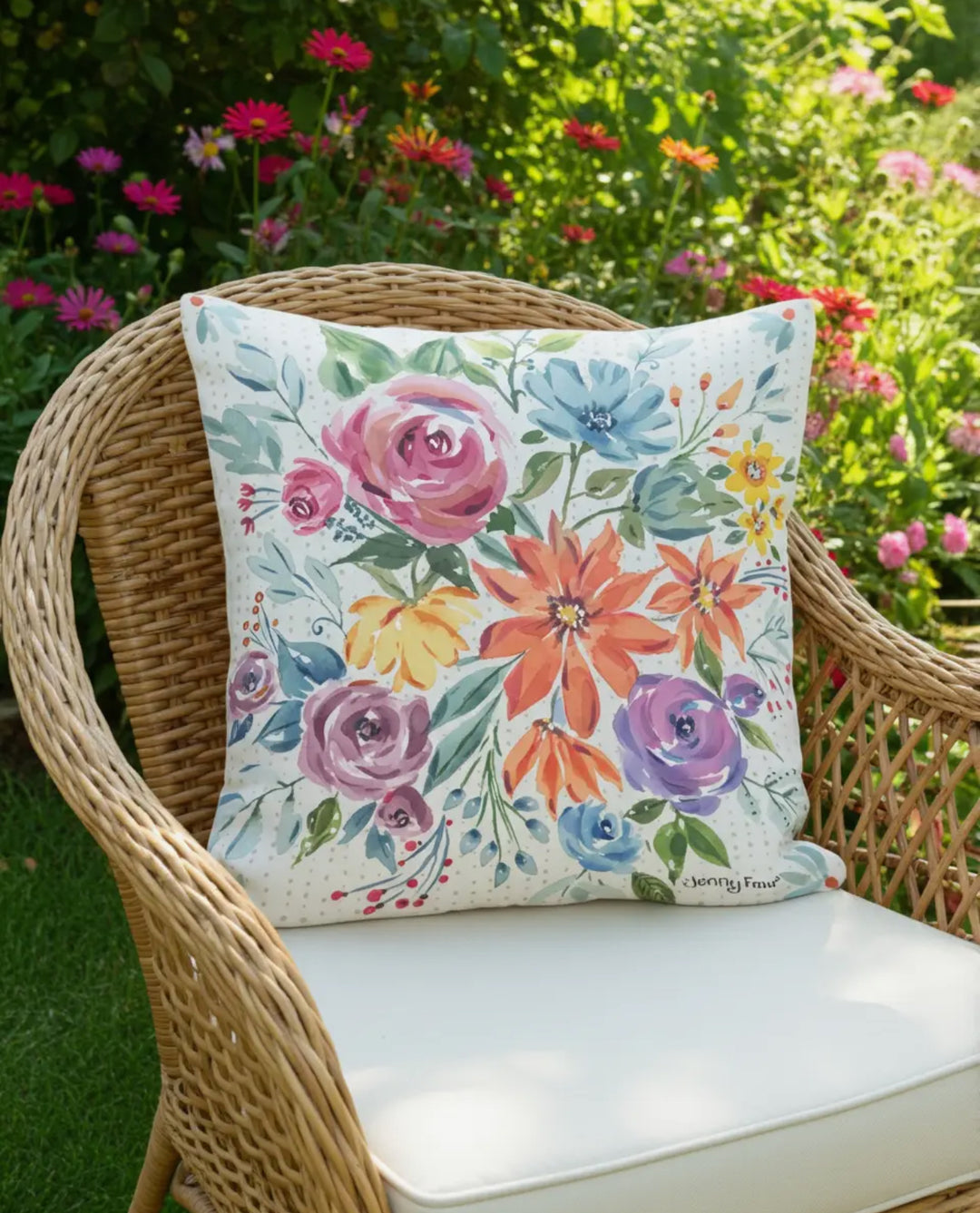 Lush Bouquet Pillow 18x18