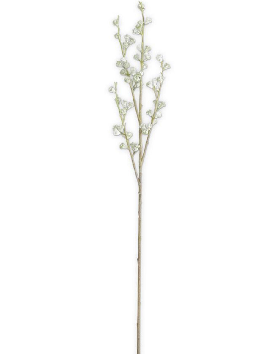 35” Powdered Green Eucalyptus Spray