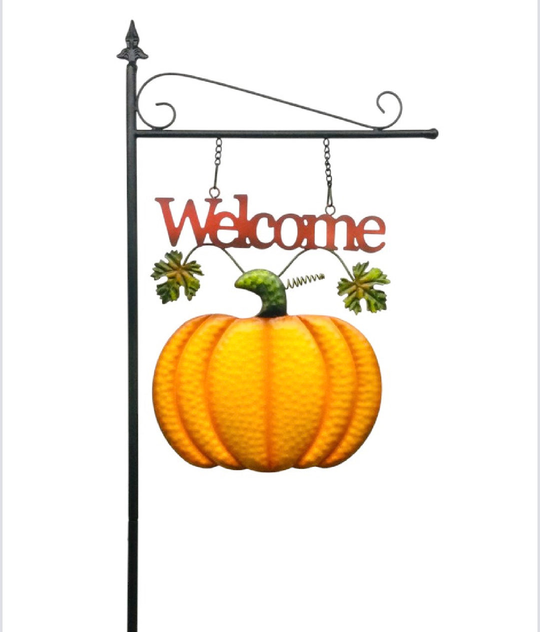 Welcome orange pumpkin 49”x15”