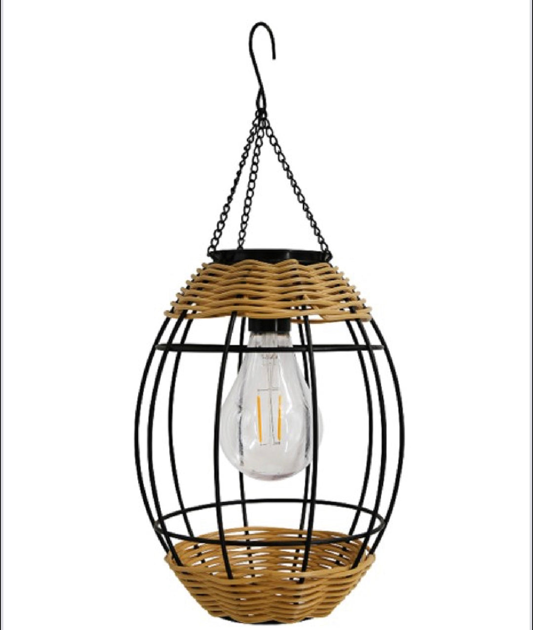 19″x7″ Solar Lantern Natural Color