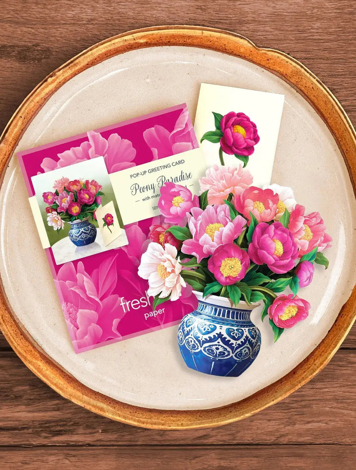 Mini Peony Paradise Pop-Up Card