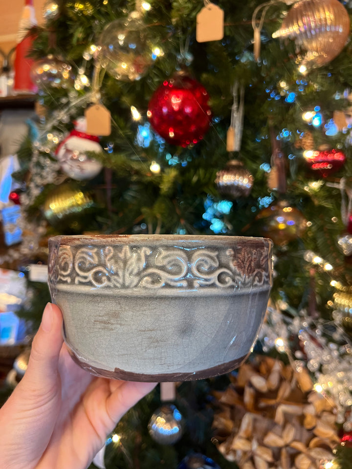 Vintage Bowl: Silver Spruce & Cedar Tips