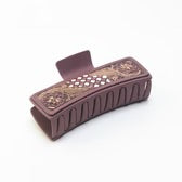 Cindertail Handtooled Hair Clip in Ebony Cream