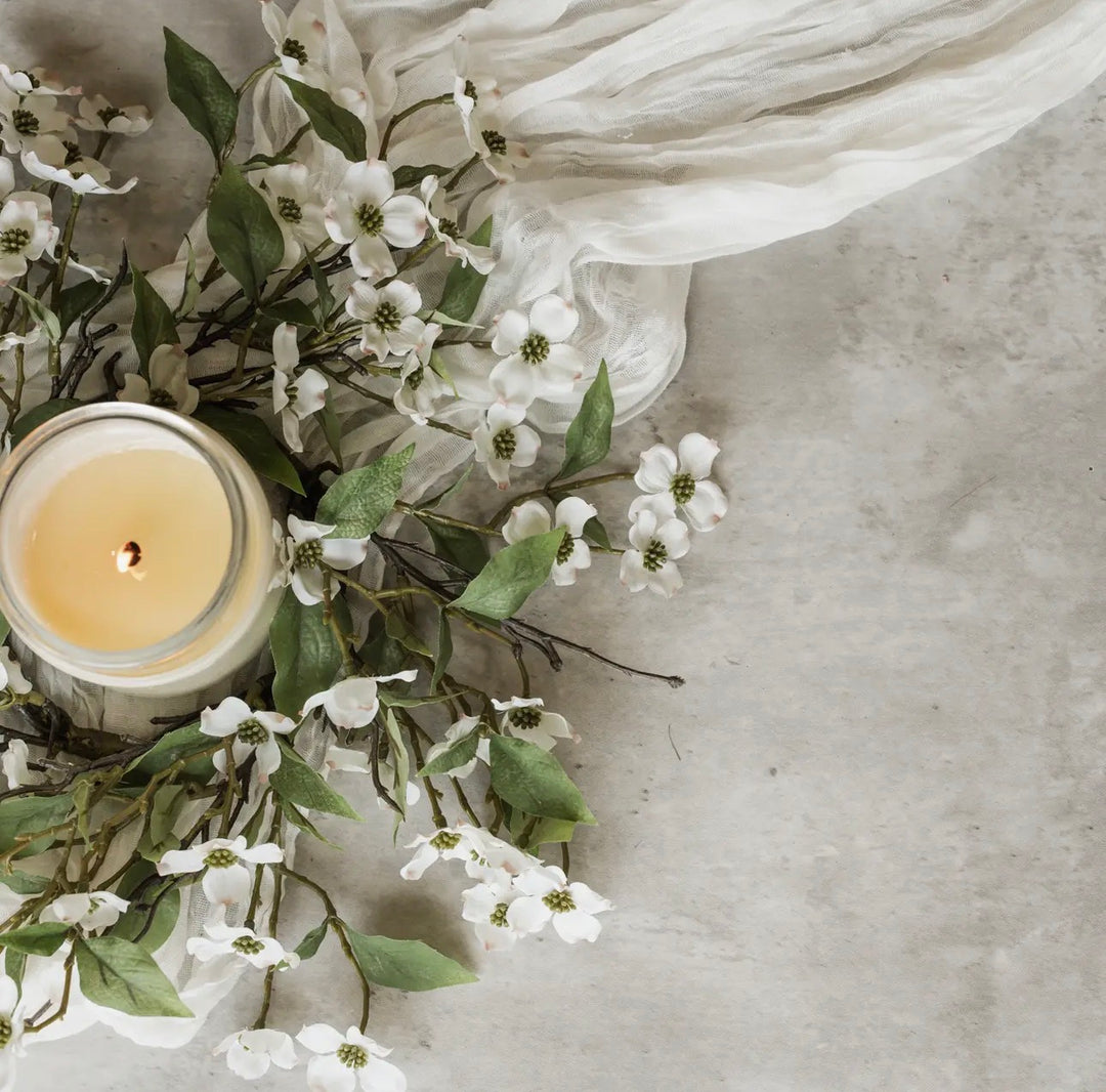 15" Dogwood Candle Ring