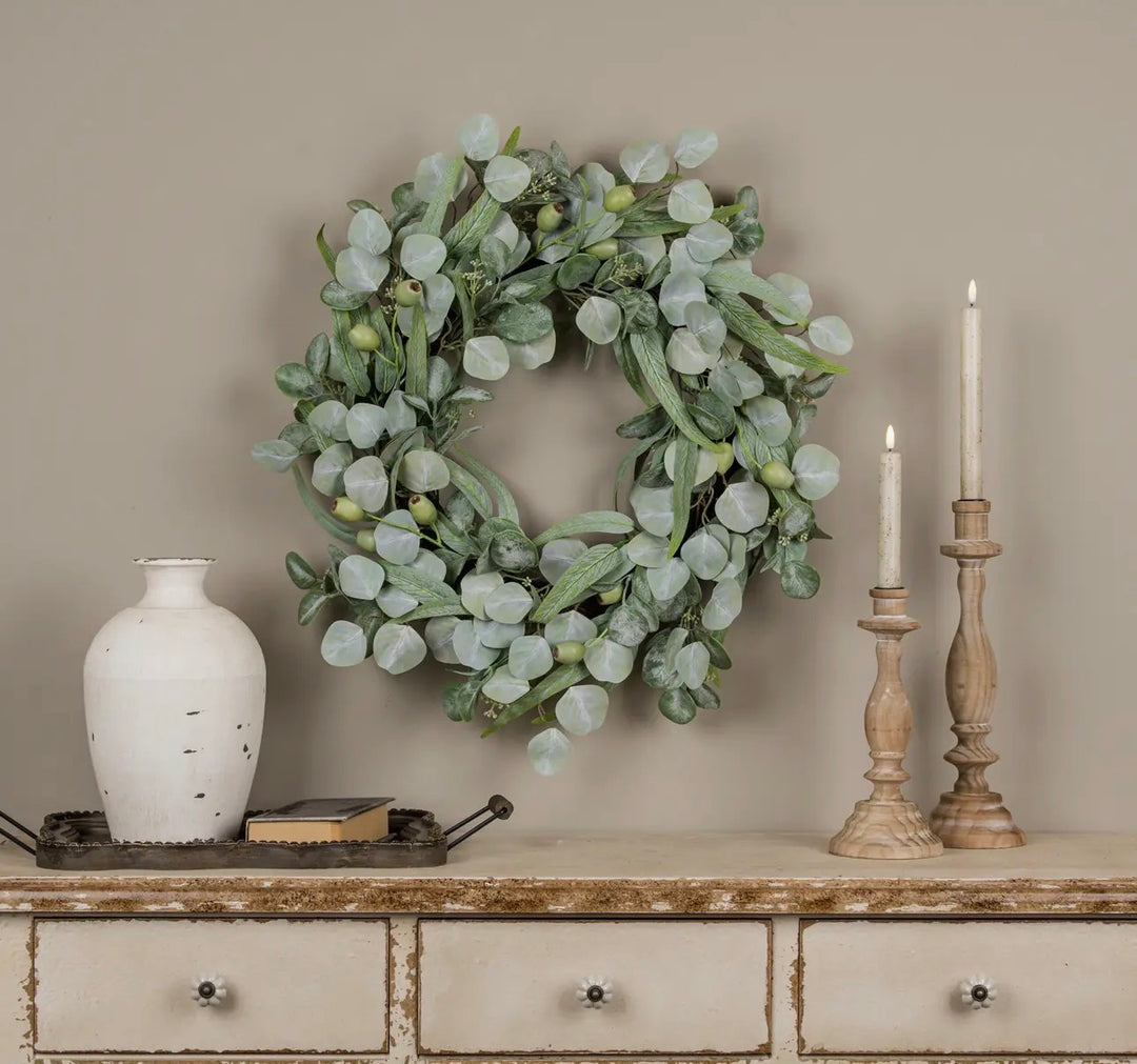 24" Mixed Eucalyptus Pod Wreath