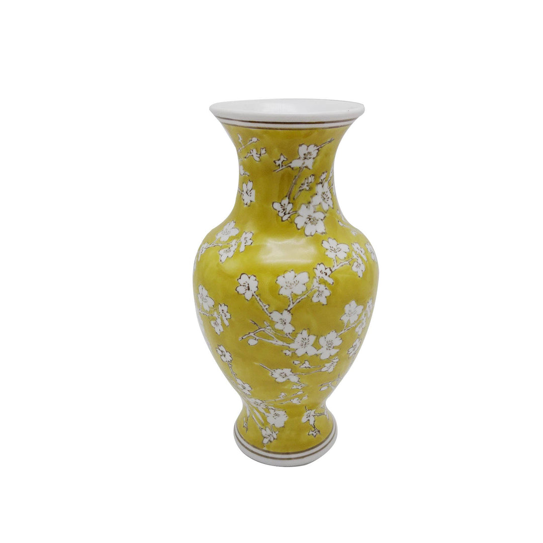Ceramic Chinoiserie Vase 14"