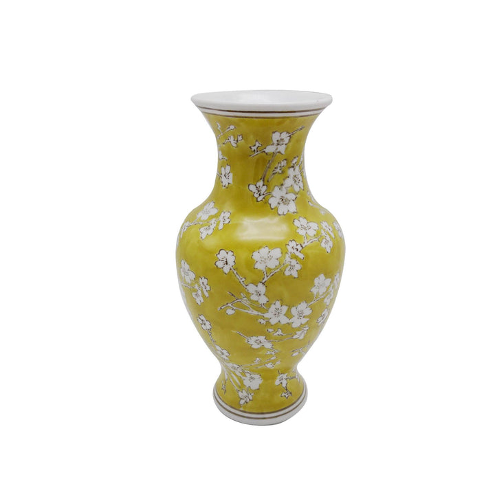 Ceramic Chinoiserie Vase 14"